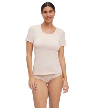 Falke 2-Pack T-Shirt Round-neck Daily Comfort Overhemd Dames Beige | DMXJVA-215