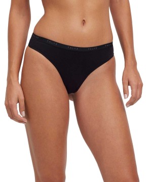 Falke 2-Pack Thong Daily Comfort Panties & Slips Dames Zwart | FGUZHR-259