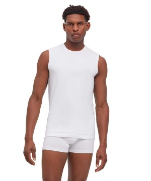 Falke 2-Pack Top Round-neck Daily Comfort Vest Heren Wit | KEQSJF-824