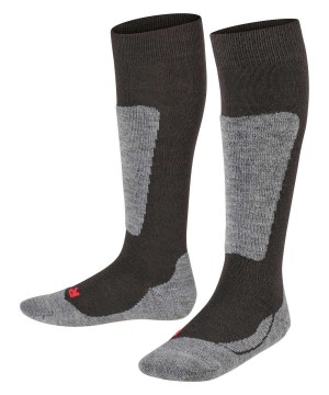 Falke Active Ski Knee-high Socks Sokken Kinderen Zwart | SIZABH-153