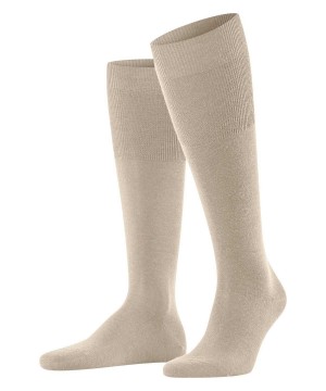 Falke Airport Knee-high Socks Sokken Heren Beige | DNVCPG-519