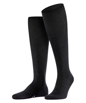 Falke Airport Knee-high Socks Sokken Heren Zwart | MOYKGI-480