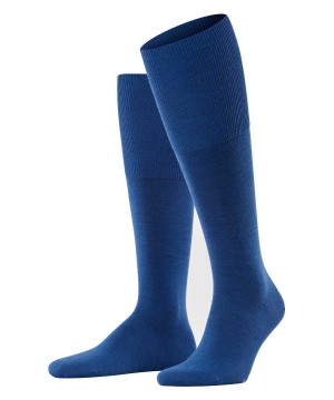 Falke Airport Knee-high Socks Sokken Heren Blauw | GRZBFK-690