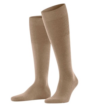 Falke Airport Knee-high Socks Sokken Heren Bruin | AYPRFK-064