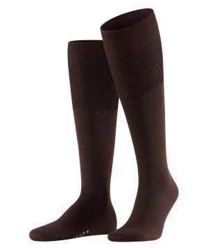 Falke Airport Knee-high Socks Sokken Heren Bruin | VZKJOB-781