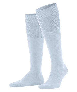 Falke Airport Knee-high Socks Sokken Heren Blauw | YSWGOD-341