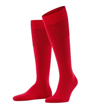 Falke Airport Knee-high Socks Sokken Heren Rood | NRJEUZ-019