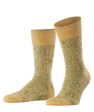 Falke Artisanship Socks Sokken Heren Geel | NVGLFD-127