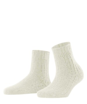 Falke Bedsock Rib House socks Sokken Dames Wit | QFLZRG-514