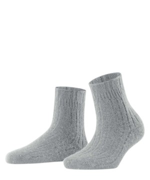 Falke Bedsock Rib House socks Sokken Dames Grijs | VUTEHS-935