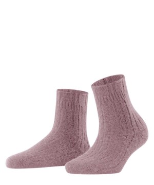 Falke Bedsock Rib House socks Sokken Dames Rood | FUKHIR-617