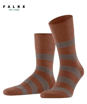 Falke Block Stripe Socks Sokken Heren Bruin | LVCYQF-379