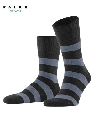 Falke Block Stripe Socks Sokken Heren Zwart | KVHJQR-850