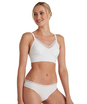 Falke Bustier Daily Lace Bras & Tops Dames Wit | NIMCGD-123