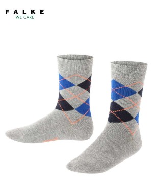 Falke Classic Argyle Socks Sokken Kinderen Grijs | SUDJTM-950