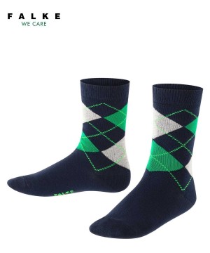 Falke Classic Argyle Socks Sokken Kinderen Blauw | KWTHXE-597