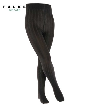 Falke Classic Rib Tights Tights Kinderen Zwart | FSZBHK-137