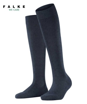 Falke ClimaWool Knee-high Socks Sokken Dames Blauw | KJLFMZ-174