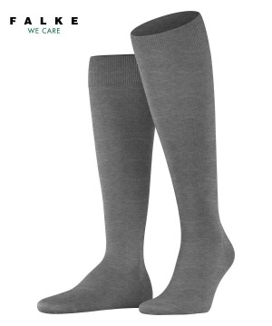 Falke ClimaWool Knee-high Socks Sokken Heren Grijs | ITWGUN-407