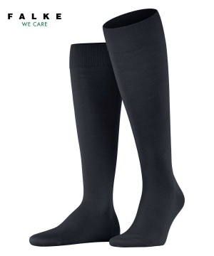 Falke ClimaWool Knee-high Socks Sokken Heren Blauw | KJQMES-238
