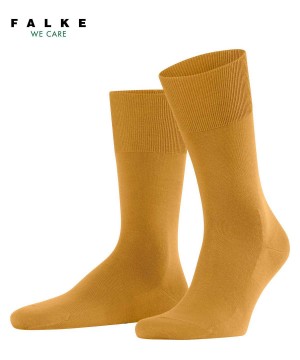 Falke ClimaWool Socks Sokken Heren Geel | QUJPEK-910