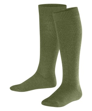 Falke Comfort Wool Knee-high Socks Sokken Kinderen Groen | OQUWZP-725