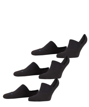 Falke Cool Kick 3-Pack Invisibles No Show Socks Heren Zwart | TJXQDE-130