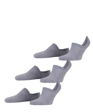 Falke Cool Kick 3-Pack Invisibles No Show Socks Heren Grijs | DNUCER-659