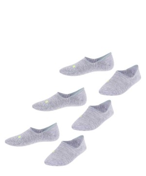 Falke Cool Kick 3-Pack Invisibles No Show Socks Kinderen Grijs | ILRSMU-648
