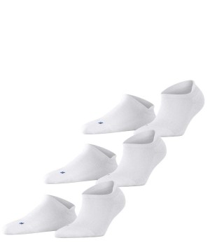 Falke Cool Kick 3-Pack Sneaker Socks Sokken Dames Wit | PMNSLO-736
