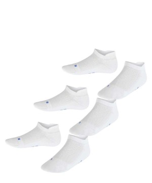 Falke Cool Kick 3-Pack Sneaker Socks Sokken Kinderen Wit | BLCOWR-642
