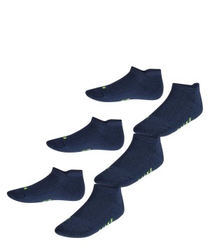 Falke Cool Kick 3-Pack Sneaker Socks Sokken Kinderen Blauw | GQIUWV-468