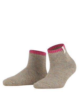 Falke Cosy Plush Short sock Sokken Dames Bruin | MHZLYQ-825