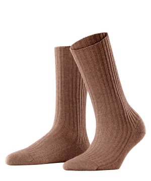Falke Cosy Wool Boot Socks Sokken Dames Bruin | KTXPCY-392