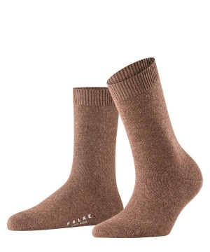 Falke Cosy Wool Socks Sokken Dames Bruin | GBELKW-584