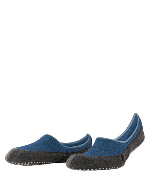 Falke Cosyshoe House socks Sokken Heren Blauw | OKFAIQ-243