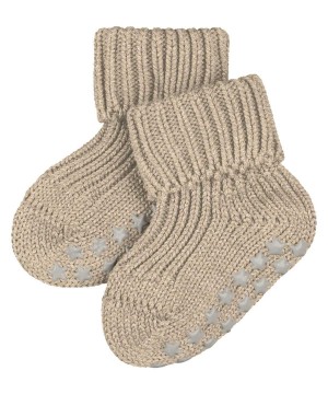 Falke Cotton Catspads House socks Sokken Baby Beige | WXDLIG-348