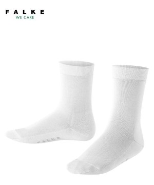 Falke Cotton Finesse Socks Sokken Kinderen Wit | CYPTJW-374