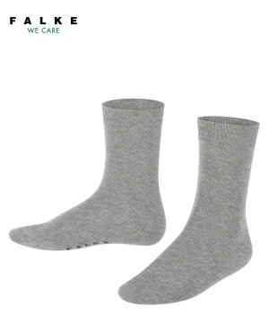 Falke Cotton Finesse Socks Sokken Kinderen Grijs | SYDQAW-478