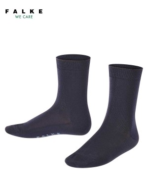 Falke Cotton Finesse Socks Sokken Kinderen Blauw | CSAOPL-834