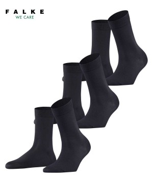 Falke Cotton Touch 3-Pack Socks Sokken Dames Blauw | EVAIXM-498