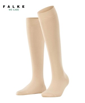 Falke Cotton Touch Knee-high Socks Sokken Dames Beige | KEMGUF-687