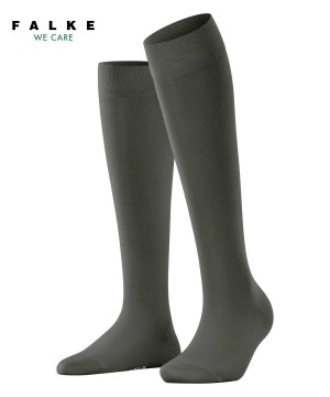 Falke Cotton Touch Knee-high Socks Sokken Dames Groen | XJMRHI-654