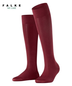 Falke Cotton Touch Knee-high Socks Sokken Dames Rood | ITACHN-924