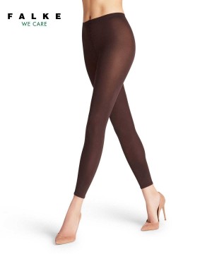 Falke Cotton Touch Leggings Leggings Dames Bruin | OZXDFI-612