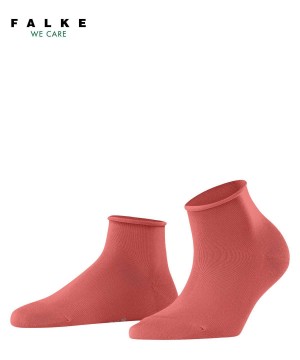 Falke Cotton Touch Short sock Sokken Dames Rood | LPUCOK-407