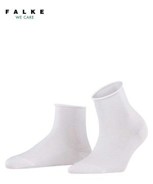 Falke Cotton Touch Short sock Sokken Dames Wit | QIHMLG-287