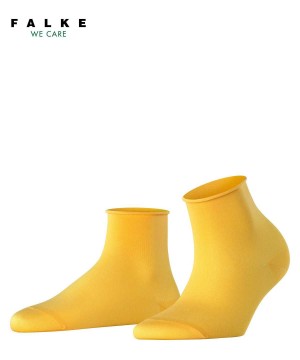 Falke Cotton Touch Short sock Sokken Dames Geel | YHBQUL-784