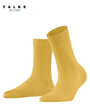 Falke Cotton Touch Socks Sokken Dames Geel | JPYBQN-756
