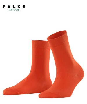 Falke Cotton Touch Socks Sokken Dames Oranje | IKURBP-129